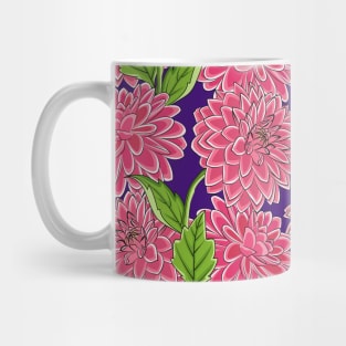 Dahlia Floral Pattern Mug